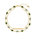 Shangjie oem pulseras mode perles élégantes bracelets femmes bar bracelets à double couche bracelet en cristal pour fille